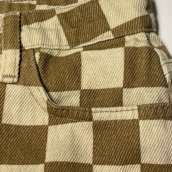 NWT - BOOHOO TALL CHECKERBOARD PRINTED BOYFRIEND JEANS SIZE 6/M - Picture 8 of 15